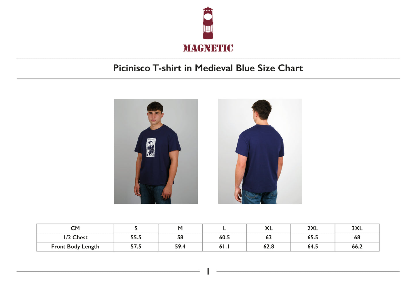 Picinisco T-shirt in Medieval Blue (50% Deposit Pre-Order, £70 Total)
